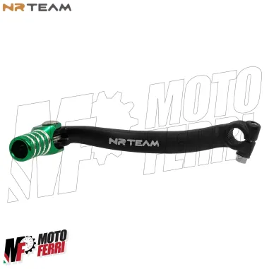 MF8025 Leva Cambio NRTeam Nero Verde Kawasaki KXF 250 4T dal 2009 al 2026