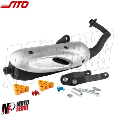 MF0033 Marmitta Sito Motore Piaggio NRG MC2 Extreme Aprilia Scarabeo Street 2T