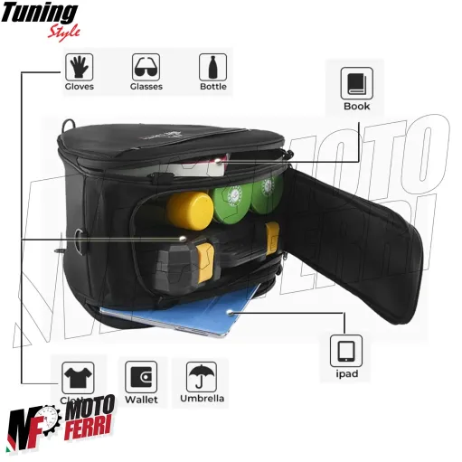 MF3392 Borsa Tunnel Universale Scooter TMax XMax X-ADV Forza Beverly MP3 AK550