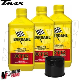MF8074 Kit 3L Olio Bardahl XTC 10W40 + Filtro Aria Yamaha TMax 560 mod 2020 2021 2