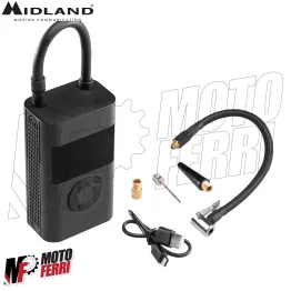 MF8105 Mini Compressore Portatile Aria Moto Scooter Auto Midland ENERPUMP 2