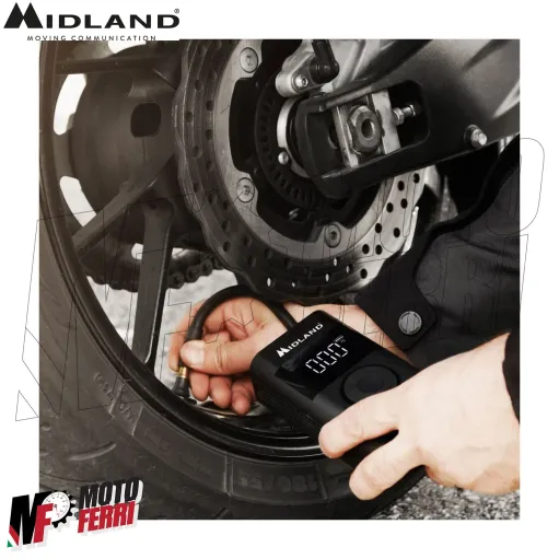 MF8105 Mini Compressore Portatile Aria Moto Scooter Auto Midland ENERPUMP