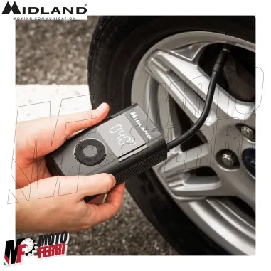 MF8105 Mini Compressore Portatile Aria Moto Scooter Auto Midland ENERPUMP