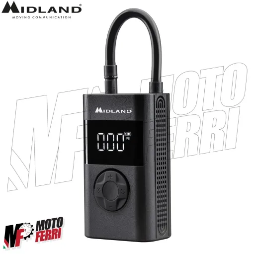 MF8105 Mini Compressore Portatile Aria Moto Scooter Auto Midland ENERPUMP