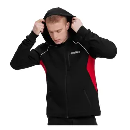 MF2795 Felpa Originale Yamaha Revs con Zip e Cappuccio da Uomo Nero Rosso
