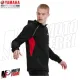 MF2795 Felpa Originale Yamaha Revs con Zip e Cappuccio da Uomo Nero Rosso