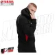MF2795 Felpa Originale Yamaha Revs con Zip e Cappuccio da Uomo Nero Rosso