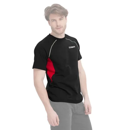 MF2797 Maglia T-Shirt Originale Yamaha Revs Uomo Racing Nero Rosso