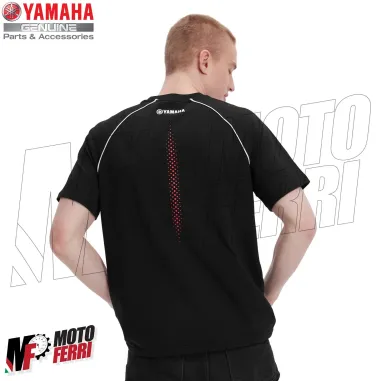 MF2797 Maglia T-Shirt Originale Yamaha Revs Uomo Racing Nero Rosso