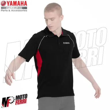 MF2796 Polo da Uomo Originale Yamaha REVS Nero Rosso