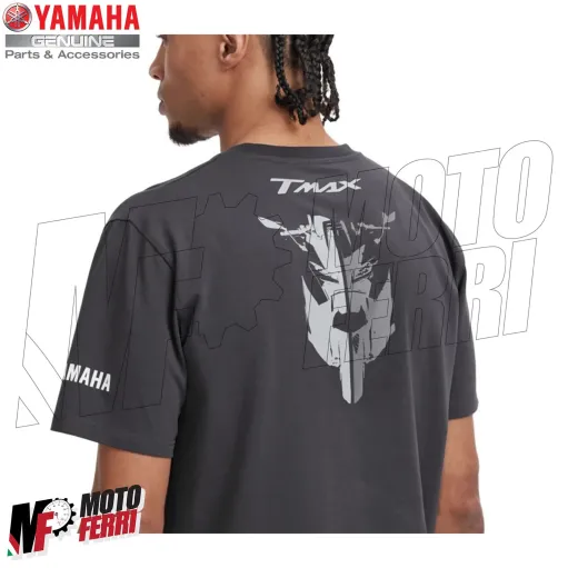 MF3396 Maglia T-Shirt Originale Yamaha TMax Uomo Grigio Racing