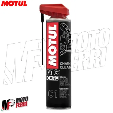 MF2408 Kit Grasso Spray Catena Cross Motul C3 Off Road + C1 Chain Clean 400ML