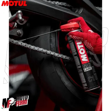 MF2408 Kit Grasso Spray Catena Cross Motul C3 Off Road + C1 Chain Clean 400ML