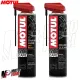 MF2408 Kit Grasso Spray Catena Cross Motul C3 Off Road + C1 Chain Clean 400ML