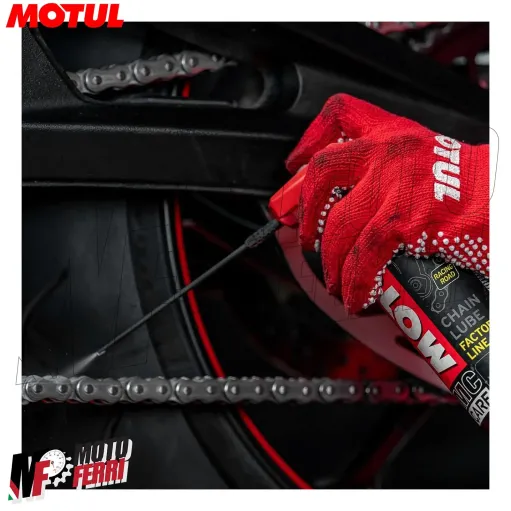 MF2409 Kit Spazzola Grasso Catena Motul C4 Factory Line + C1 Chain Clean 400ML