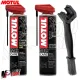MF2409 Kit Spazzola Grasso Catena Motul C4 Factory Line + C1 Chain Clean 400ML
