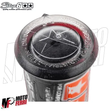 MF5059 Manopole Stage6 StickerBomb Grip Nero Arancione Rosso Universali Scooter