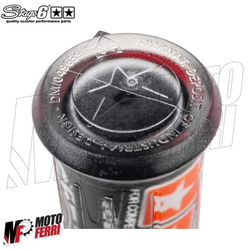 MF5059 Manopole Stage6 StickerBomb Grip Nero Arancione Rosso Universali Scooter