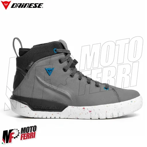 MF5967 Scarpe Moto da Donna Dainese Metractive D-Wp Impermeabili Grigio / Bianco