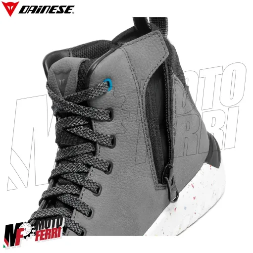 MF5967 Scarpe Moto da Donna Dainese Metractive D-Wp Impermeabili Grigio / Bianco