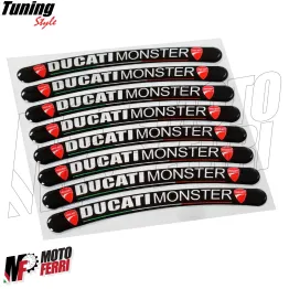 MF2941 Kit Adesivi 3D Gel Ducati per Profili Cerchi Monster S4R 696 821 937 1200 2