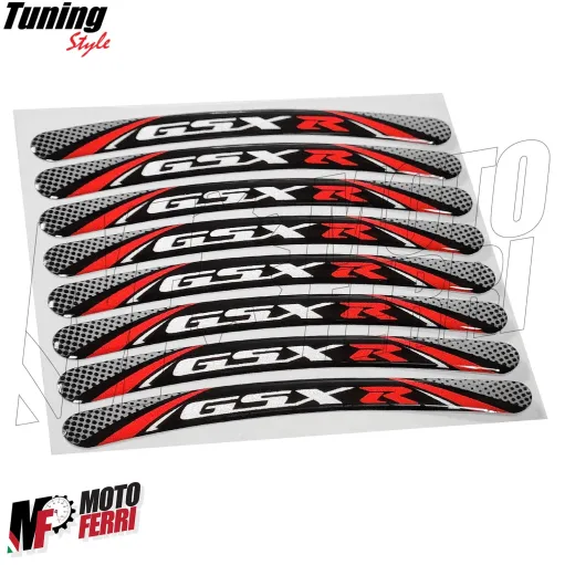 MF2941 Kit Adesivi Cerchi 3D Gel per Suzuki GSX-R 600 750 1000 125