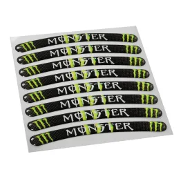 MF2941 Adesivi Cerchi 3D Gel Monster Energy Universale Moto Scooter Cross E-Bike