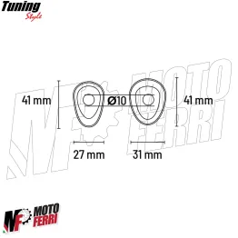MF8133 Kit Adattatori Coperchi per Frecce Aftermarket Moto Yamaha 2
