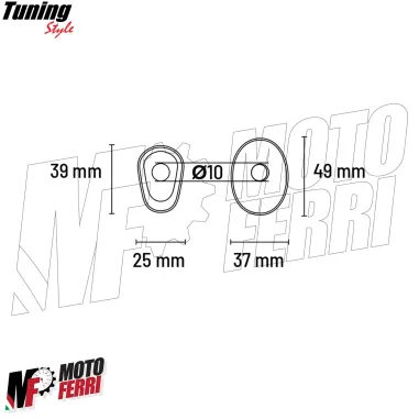 MF8134 Kit Adattatori Coperchi per Frecce Aftermarket Moto Yamaha