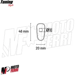 MF8137 Kit Adattatori Coperchi per Frecce Aftermarket Moto Ducati 2