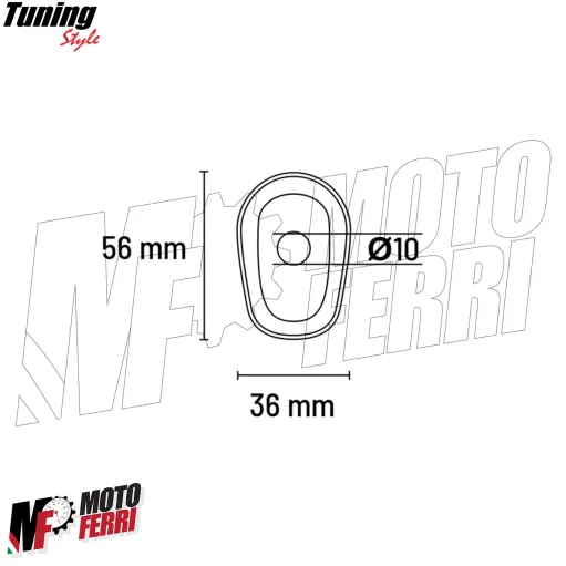 MF8138 Kit Adattatori Coperchi per Frecce Aftermarket Moto Yamaha