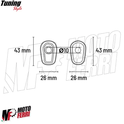 MF8139 Kit Adattatori Coperchi per Frecce Aftermarket Moto Kawasaki