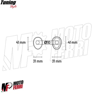 MF8140 Kit Adattatori Coperchi per Frecce Aftermarket Moto Suzuki