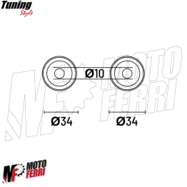 MF8141 Kit Adattatori Coperchi per Frecce Aftermarket Moto Suzuki / Honda 2