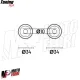 MF8141 Kit Adattatori Coperchi per Frecce Aftermarket Moto Suzuki / Honda