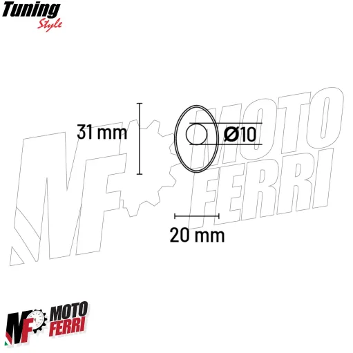 MF8143 Kit Adattatori Coperchi per Frecce Aftermarket Moto MV Agusta