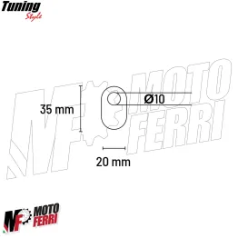 MF8144 Kit Adattatori Coperchi per Frecce Aftermarket Moto Triumph 2