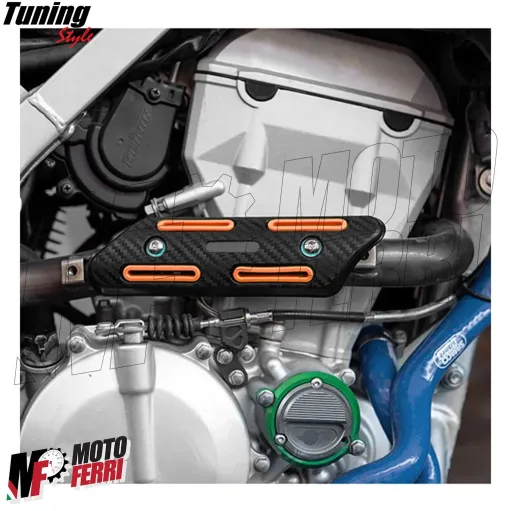 MF8148 Protezione Collettore Marmitta Universale Cross KTM Husqvarna Honda Beta