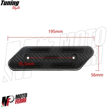 MF8148 Protezione Collettore Marmitta Universale Cross KTM Husqvarna Honda Beta