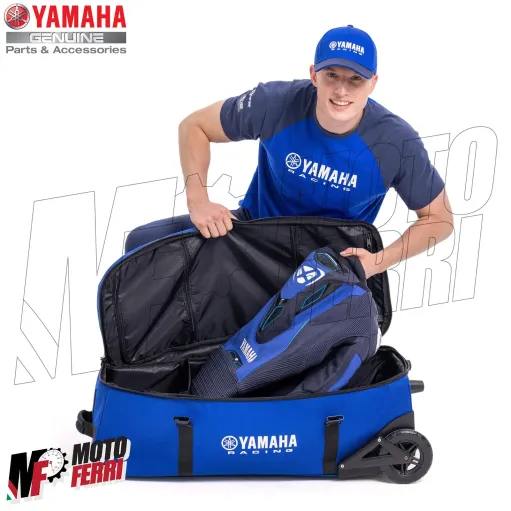 MF8154 Trolley GYTR MOTO Paddock Blue XL Race Originale Yamaha Tuta Stivali 123L