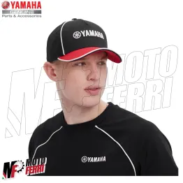 MF8156 Cappello Berretto Originale Yamaha REVS Adulto Nero / Rosso / Bianco 2