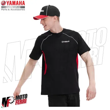 MF8156 Cappello Berretto Originale Yamaha REVS Adulto Nero / Rosso / Bianco