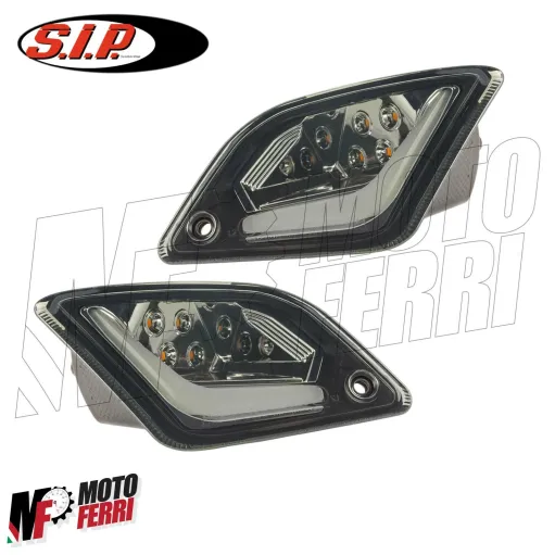 MF1455 FRECCE ANTERIORI + POSTERIORI LED FUME VESPA 125 300 GTS  2014 - 2021