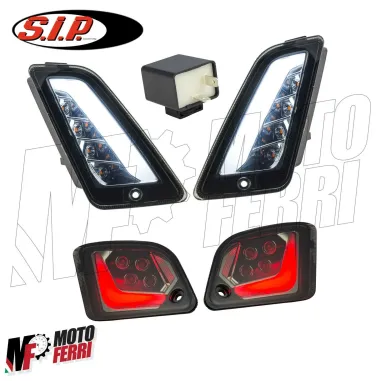 MF1455 FRECCE ANTERIORI + POSTERIORI LED FUME VESPA 125 300 GTS  2014 - 2021
