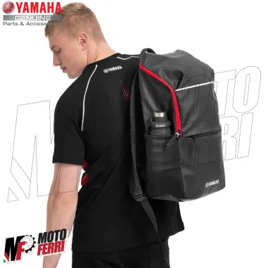 MF8163 Zaino Moto Originale Yamaha REVS Backpack Nero Rosso 26L