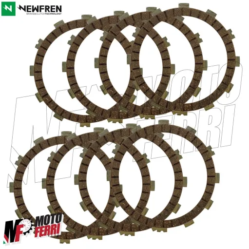 MF8166 Kit 8 Dischi Frizione Guarniti Newfren Kawasaki KX 450 F da 2006 a 2018