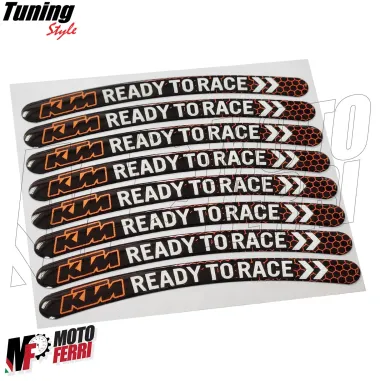 MF2941 Kit Adesivi Cerchi 3D Gel KTM - Super Duke Adventure RC SMR SMC SX EXC