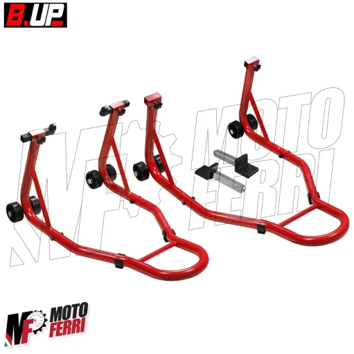MF4796 Cavalletto Moto Cavalletti Alzamoto Anteriore Posteriore Cono + Piastre