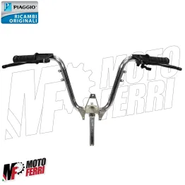 MF8193 Manubrio in Ferro Originale Piaggio Grillo con Leve Manpole Comandi 2