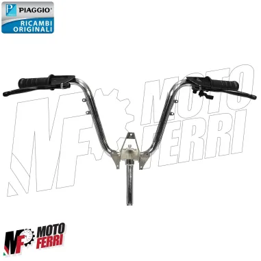 MF8193 Manubrio in Ferro Originale Piaggio Grillo con Leve Manpole Comandi